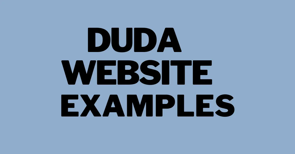 Duda websites examples