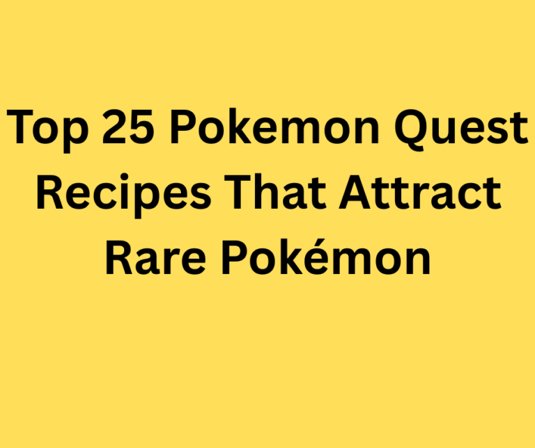 Pokemon Quest Recipes